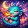 Colorful avatar of a friendly cartoon elephant with a big smile and wide eyes, perfect for profile pictures.